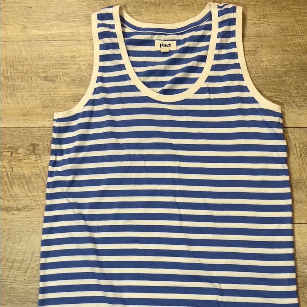 Pact Women’s 100% Organic Cotton Striped Midi Dress Size Medium - Picture 3 of 8